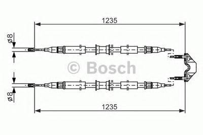 Трос, стояночная тормозная система BOSCH 1 987 477 869