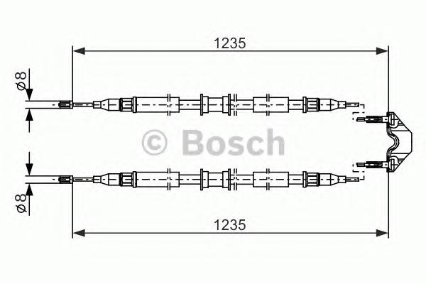 Трос, стояночная тормозная система BOSCH