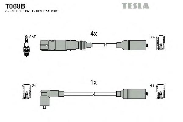 Комплект проводов зажигания TESLA