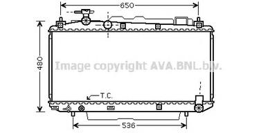 Радиатор, охлаждение двигателя AVA QUALITY COOLING TO 2299