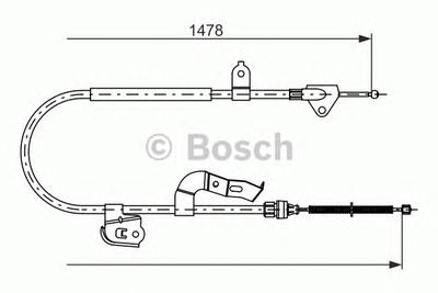 Трос, стояночная тормозная система BOSCH 1 987 477 951
