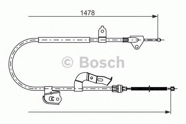 Трос, стояночная тормозная система BOSCH