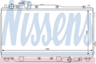Радиатор, охлаждение двигателя NISSENS 66604