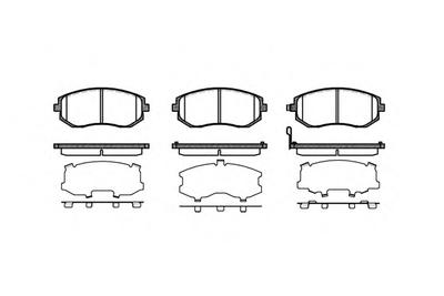Комплект тормозных колодок, дисковый тормоз ROADHOUSE 295111