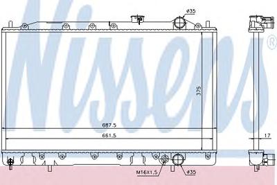 Радиатор, охлаждение двигателя NISSENS 62836