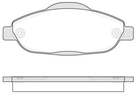 Комплект тормозных колодок, дисковый тормоз ROADHOUSE