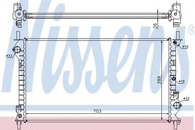 Радиатор, охлаждение двигателя NISSENS 62021A