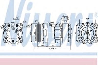 Компрессор, кондиционер NISSENS 89032
