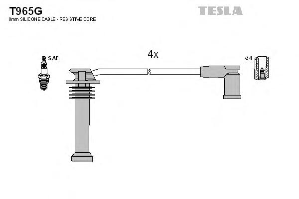 Комплект проводов зажигания TESLA