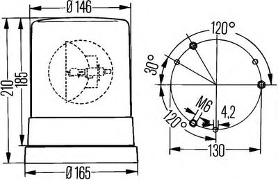 Проблесковый маячок HELLA