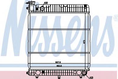 Радиатор, охлаждение двигателя NISSENS 62635
