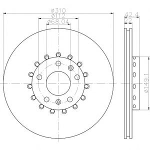 Тормозной диск TEXTAR 92152303
