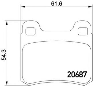 Комплект тормозных колодок, дисковый тормоз TEXTAR 2068701