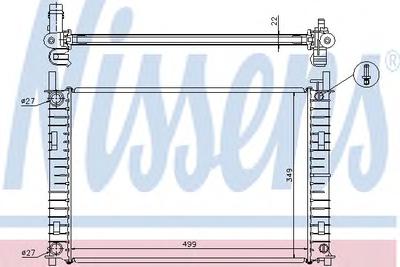 Радиатор, охлаждение двигателя NISSENS 62027A