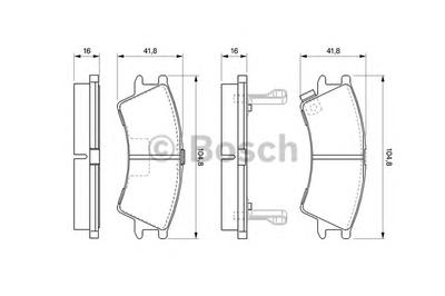 Комплект тормозных колодок, дисковый тормоз BOSCH 0 986 424 575