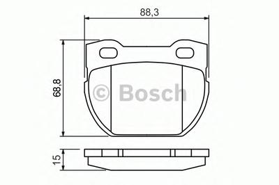 Комплект тормозных колодок, дисковый тормоз BOSCH 0 986 424 827