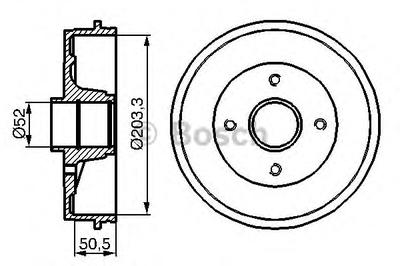 Тормозной барабан BOSCH 0 986 477 120