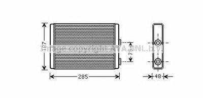 Теплообменник, отопление салона AVA QUALITY COOLING FT 6325