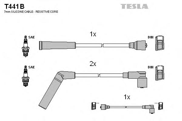 Комплект проводов зажигания TESLA