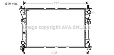 Радиатор, охлаждение двигателя AVA QUALITY COOLING FD 2318