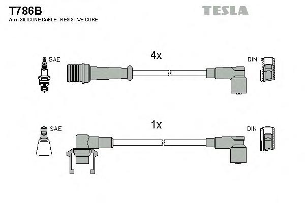 Комплект проводов зажигания TESLA