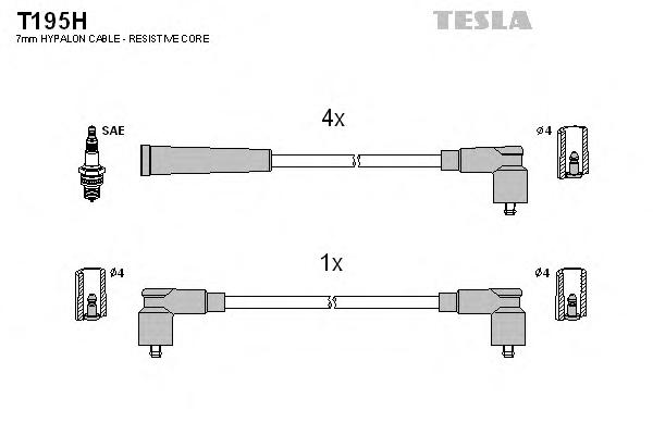 Комплект проводов зажигания TESLA