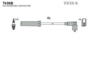 Комплект проводов зажигания TESLA T498B