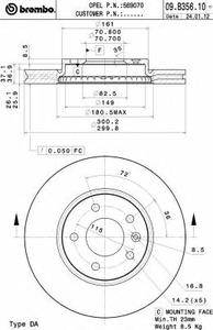 Тормозной диск BREMBO 09.B356.11