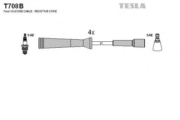 Комплект проводов зажигания TESLA