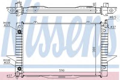 Радиатор, охлаждение двигателя NISSENS 65548A