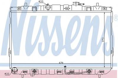 Радиатор, охлаждение двигателя NISSENS 67468