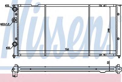 Радиатор, охлаждение двигателя NISSENS 65249