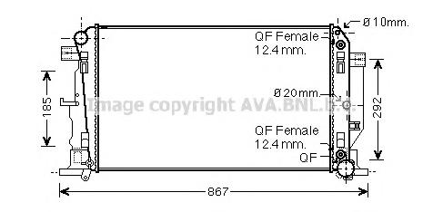 Радиатор, охлаждение двигателя AVA QUALITY COOLING