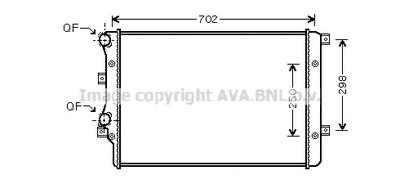 Радиатор, охлаждение двигателя AVA QUALITY COOLING VWA2206
