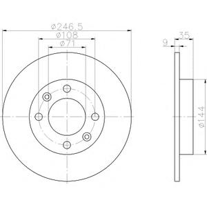 Тормозной диск TEXTAR 92111703