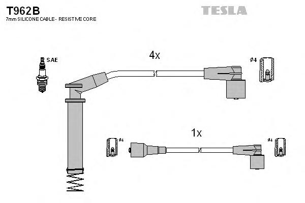 Комплект проводов зажигания TESLA
