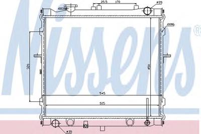 Радиатор, охлаждение двигателя NISSENS 66642