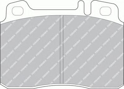 Комплект тормозных колодок, дисковый тормоз FERODO FDB646