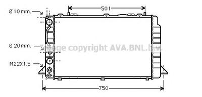 Радиатор, охлаждение двигателя AVA QUALITY COOLING AIA 2089