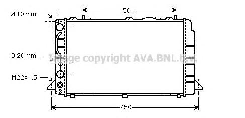Радиатор, охлаждение двигателя AVA QUALITY COOLING