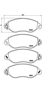 Комплект тормозных колодок, дисковый тормоз BREMBO P24 053