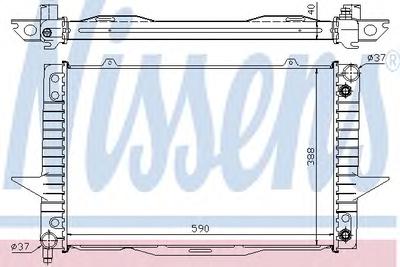 Радиатор, охлаждение двигателя NISSENS 65540A