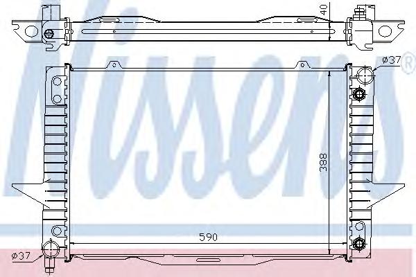 Радиатор, охлаждение двигателя NISSENS