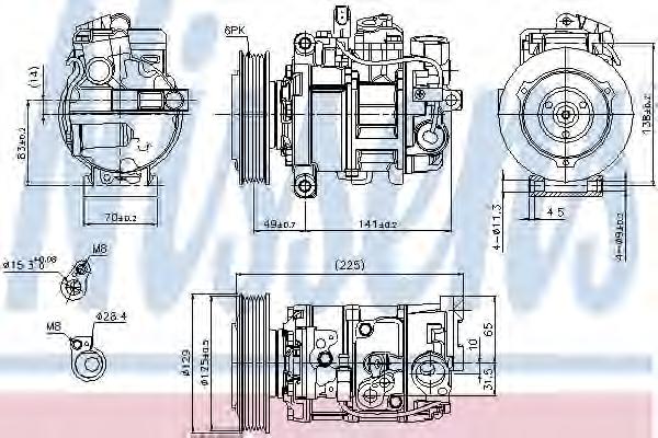 Компрессор, кондиционер NISSENS