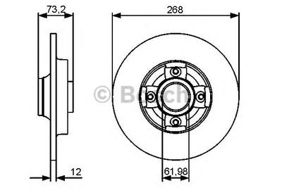 Тормозной диск BOSCH 0 986 479 383