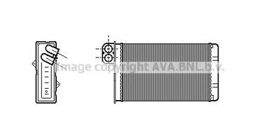 Теплообменник, отопление салона AVA QUALITY COOLING PE 6233