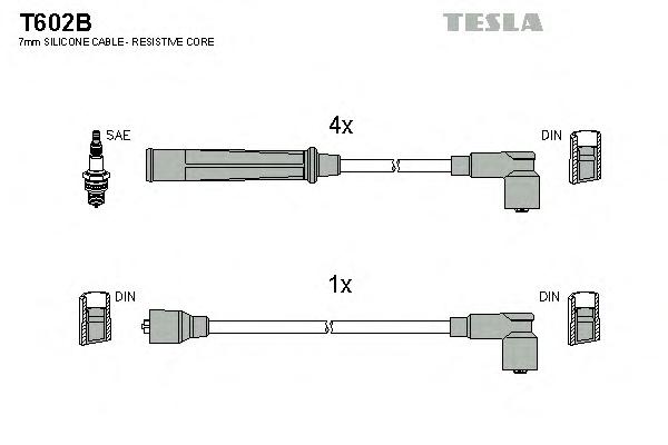 Комплект проводов зажигания TESLA