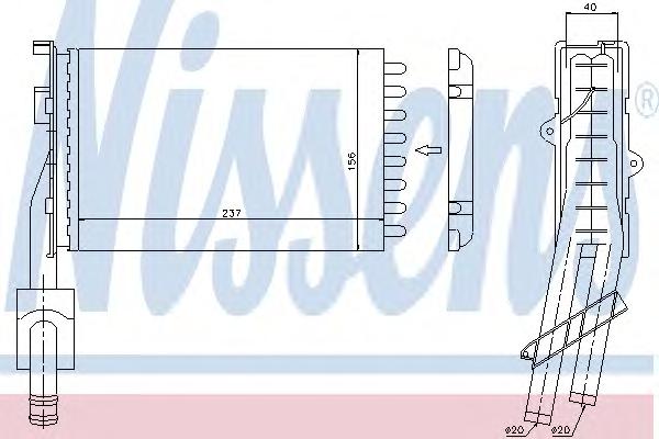 Теплообменник, отопление салона NISSENS