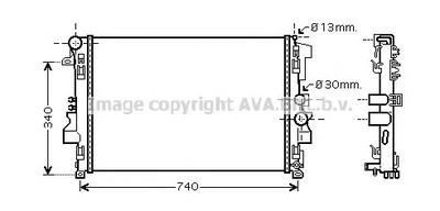 Радиатор, охлаждение двигателя AVA QUALITY COOLING MSA 2356