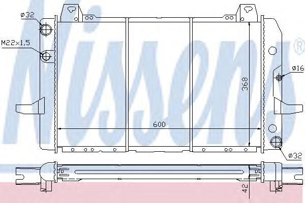 Радиатор, охлаждение двигателя NISSENS